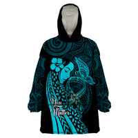 Polynesia World Ovarian Cancer Day Wearable Blanket Hoodie You Matter Polynesian Women LT14 One Size Teal - Polynesian Pride