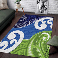 Southland New Zealand Area Rug Maori Koru Flag Color