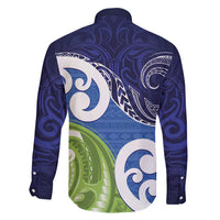 Southland New Zealand Family Matching Short Sleeve Bodycon Dress and Hawaiian Shirt Maori Koru Flag Color LT14 - Polynesian Pride