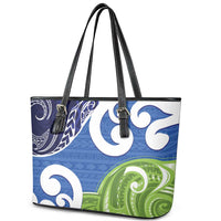 Southland New Zealand Leather Tote Bag Maori Koru Flag Color LT14 - Polynesian Pride