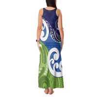 Southland New Zealand Tank Maxi Dress Maori Koru Flag Color LT14 - Polynesian Pride