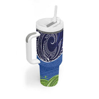 Southland New Zealand Tumbler With Handle Maori Koru Flag Color LT14 - Polynesian Pride