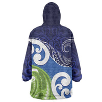 Southland New Zealand Wearable Blanket Hoodie Maori Koru Flag Color LT14 - Polynesian Pride