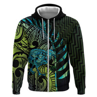Southland Takehe Pounama Hoodie Aotearoa Poutama Paua Shell Fern
