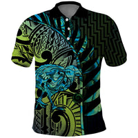 Southland Takehe Pounama Polo Shirt Aotearoa Poutama Paua Shell Fern