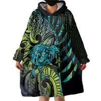 Southland Takehe Pounama Wearable Blanket Hoodie Aotearoa Poutama Paua Shell Fern LT14 - Polynesian Pride