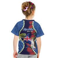 Southland Anniversary Day Kid T Shirt Murihiku 1861 Maori Bird Mix Pohutukawa LT14 - Polynesian Pride