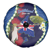 Southland Anniversary Day Spare Tire Cover Murihiku 1861 Maori Bird Mix Pohutukawa LT14 - Polynesian Pride