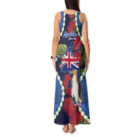 Southland Anniversary Day Tank Maxi Dress Murihiku 1861 Maori Bird Mix Pohutukawa LT14 - Polynesian Pride