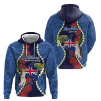 Southland Anniversary Day Zip Hoodie Murihiku 1861 Maori Bird Mix Pohutukawa LT14 - Polynesian Pride
