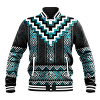 Paua Shell Taniko Pattern Aotearoa Baseball Jacket Niho Taniwha Mix Poutama