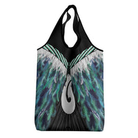 Aotearoa Korowai Motif Grocery Bag Hei Matau Poutama Maori Pattern