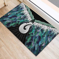 Aotearoa Korowai Motif Rubber Doormat Hei Matau Poutama Maori Pattern