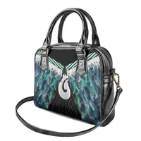 Aotearoa Korowai Motif Shoulder Handbag Hei Matau Poutama Maori Pattern