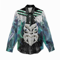 Aotearoa Korowai Motif Women Casual Shirt Maori Wheku Poutama LT14 - Polynesian Pride