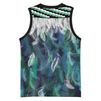 Aotearoa Korowai Motif Basketball Jersey Maori Tane Poutama - Polynesian Pride