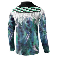 Aotearoa Korowai Motif Button Sweatshirt Maori Tane Poutama