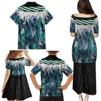 Aotearoa Korowai Motif Family Matching Puletasi and Hawaiian Shirt Maori Tane Poutama LT14 - Polynesian Pride