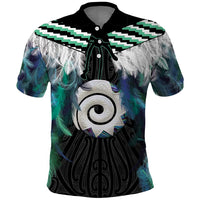 Aotearoa Korowai Motif Polo Shirt Maori Koru Poutama