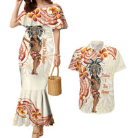 Heiva i Tahiti Couples Matching Mermaid Dress and Hawaiian Shirt Ori Tahitian Dance Tiare Maori LT14 Beige - Polynesian Pride