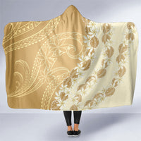 Heiva i Tahiti Hooded Blanket Tahitian Tiare Maori Cowrie Lei Brown LT14 One Size Brown - Polynesian Pride