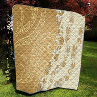 Heiva i Tahiti Quilt Tahitian Tiare Maori Cowrie Lei Brown