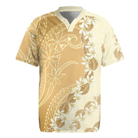 Heiva i Tahiti Rugby Jersey Tahitian Tiare Maori Cowrie Lei Brown LT14 Brown - Polynesian Pride