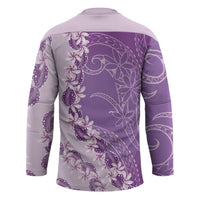 Heiva i Tahiti Hockey Jersey Tahitian Tiare Maori Cowrie Lei Purple LT14 - Polynesian Pride