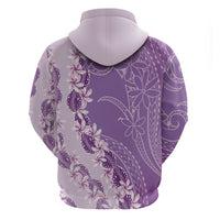 Heiva i Tahiti Hoodie Tahitian Tiare Maori Cowrie Lei Purple LT14 - Polynesian Pride