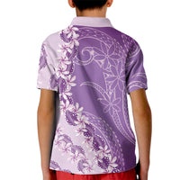 Heiva i Tahiti Kid Polo Shirt Tahitian Tiare Maori Cowrie Lei Purple LT14 - Polynesian Pride