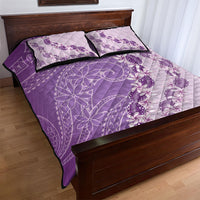 Heiva i Tahiti Quilt Bed Set Tahitian Tiare Maori Cowrie Lei Purple LT14 - Polynesian Pride