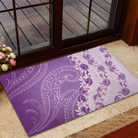 Heiva i Tahiti Rubber Doormat Tahitian Tiare Maori Cowrie Lei Purple LT14 - Polynesian Pride