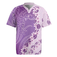 Heiva i Tahiti Rugby Jersey Tahitian Tiare Maori Cowrie Lei Purple LT14 Purple - Polynesian Pride