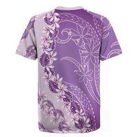 Heiva i Tahiti Rugby Jersey Tahitian Tiare Maori Cowrie Lei Purple LT14 - Polynesian Pride
