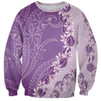 Heiva i Tahiti Sweatshirt Tahitian Tiare Maori Cowrie Lei Purple LT14 Unisex Purple - Polynesian Pride
