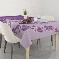 Heiva i Tahiti Tablecloth Tahitian Tiare Maori Cowrie Lei Purple
