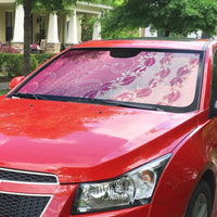Heiva i Tahiti Auto Sun Shade Tahitian Tiare Maori Cowrie Lei Pink