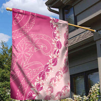Heiva i Tahiti Garden Flag Tahitian Tiare Maori Cowrie Lei Pink LT14 - Polynesian Pride