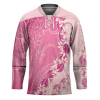 Heiva i Tahiti Hockey Jersey Tahitian Tiare Maori Cowrie Lei Pink LT14 Unisex Pink - Polynesian Pride