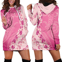 Heiva i Tahiti Hoodie Dress Tahitian Tiare Maori Cowrie Lei Pink LT14 - Polynesian Pride