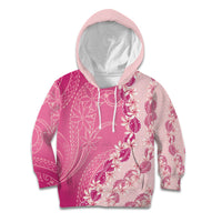 Heiva i Tahiti Kid Hoodie Tahitian Tiare Maori Cowrie Lei Pink LT14 Hoodie Pink - Polynesian Pride