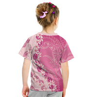 Heiva i Tahiti Kid T Shirt Tahitian Tiare Maori Cowrie Lei Pink LT14 - Polynesian Pride