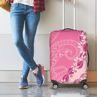Heiva i Tahiti Luggage Cover Tahitian Tiare Maori Cowrie Lei Pink LT14 - Polynesian Pride