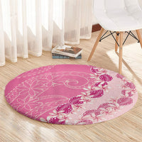 Heiva i Tahiti Round Carpet Tahitian Tiare Maori Cowrie Lei Pink