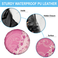 Heiva i Tahiti Spare Tire Cover Tahitian Tiare Maori Cowrie Lei Pink LT14 - Polynesian Pride