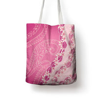 Heiva i Tahiti Tote Bag Tahitian Tiare Maori Cowrie Lei Pink LT14 - Polynesian Pride