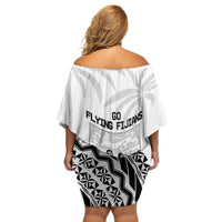 Fiji Tapa Rugby Family Matching Off Shoulder Short Dress and Hawaiian Shirt Cibi Dance With Fijian Pattern LT14 - Polynesian Pride