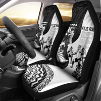 New Zealand And Fiji Tapa Rugby Car Seat Cover Haka Dance Mix Cibi Dance Together LT14 - Polynesian Pride