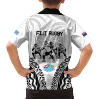New Zealand And Fiji Tapa Rugby Family Matching Long Sleeve Bodycon Dress and Hawaiian Shirt Haka Dance Mix Cibi Dance Together LT14 - Polynesian Pride