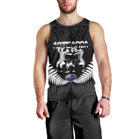 New Zealand And Fiji Tapa Rugby Men Tank Top Haka Dance Mix Cibi Dance Together LT14 - Polynesian Pride